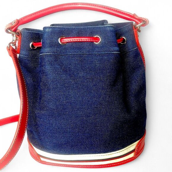 TOMMY HILFIGER Denim Handbag with Removable Crossbody Strap COMES WITH DUST BAG - Picture 3 of 17